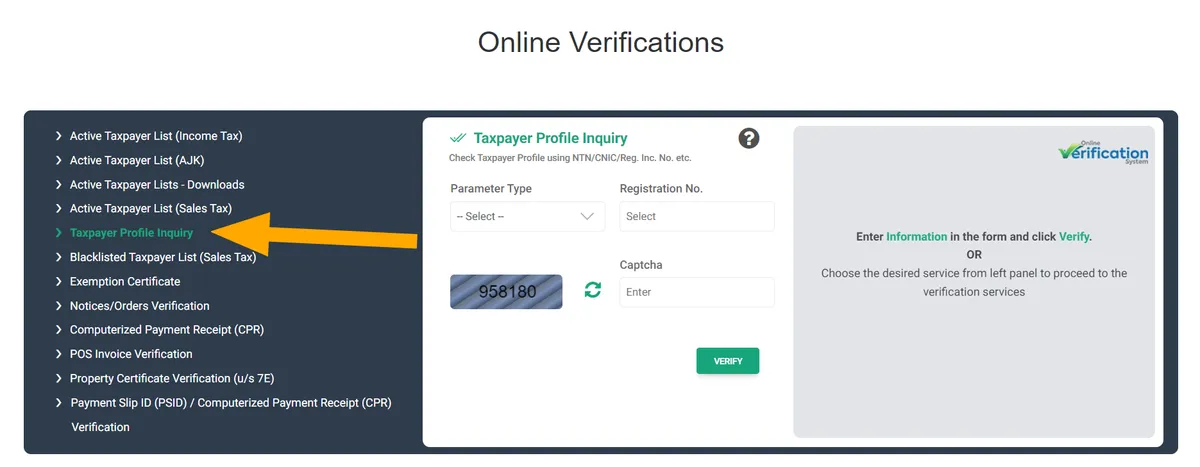 Online ntn verification