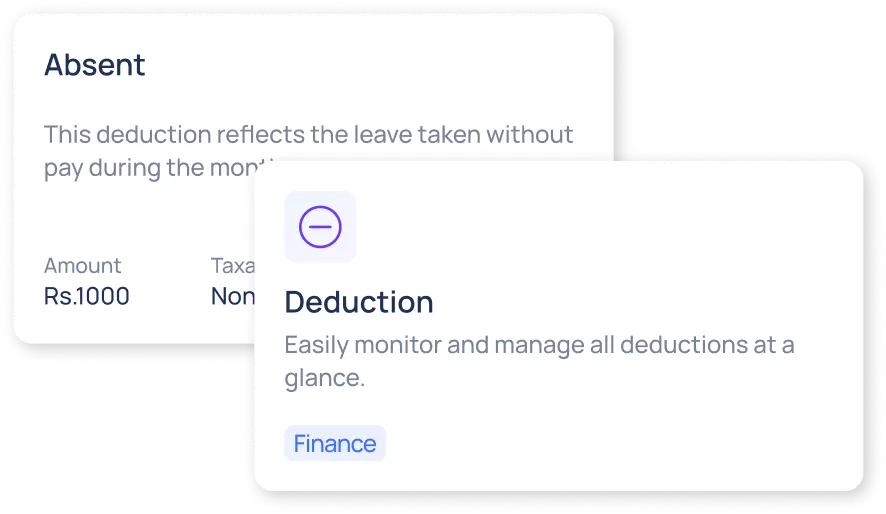 Deductions in ConnectSimpli