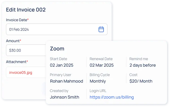 Subscription Tracker in ConnectSimpli